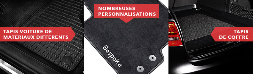 Tapis auto CAOUTCHOUC sur-mesure - Voiture - Nombreux modèles