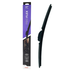 Balai d'essuie-glace PRO Flex avec lame flexible, lame en caoutchouc traité au graphite, fixation rabattable rotative à 180°, 6 adaptateurs inclus