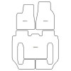 Tappetini per Tesla Model X 6 posti (no central console) 2016-