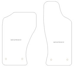 Tapis caoutchouc EVA pour Audi Quattro 1989-1991