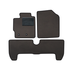 Tappetini Auto Specifici Per Toyota Urban Cruiser (2007-2016) 4 Pezzi, Antracite Con Bordo Marrone - Calpestabili, Antiscivolo E Facili Da Pulire
