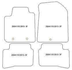 Tappetini per Hyundai i10 (BA) 11.2013-12.2019 MTM One