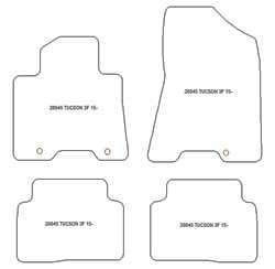 Tappetini per Hyundai Tucson II 07.2015-12.2020 MTM One
