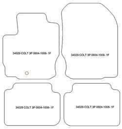 Tappetini per Mitsubishi Colt 3 porte 2004-2008 MTM One