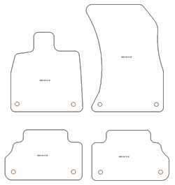 Tappetini auto per Audi Q5 II (FY) (anche Plug-in Hybrid e TFSI) 01.2017-