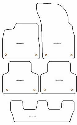 Tapis pour Audi Q7 (4M) 7 sieges 06.2015-10.2019 MTM One