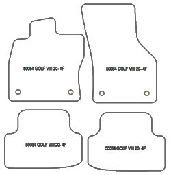 Tapis pour Volkswagen Golf 8 (aussi Plug-in Hybrid) 2020- MTM One