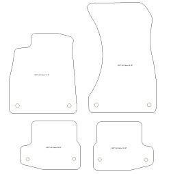 es. tapis MTM One - talonnette en moquette - bordure noir coton antiderapant