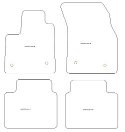 es. tapis MTM One - talonnette en moquette - bordure noir coton antiderapant