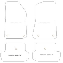 Tapis pour Jeep Wrangler (JL) 3 portes (aussi 4xe Plug in Hybrid) 2018- MTM One