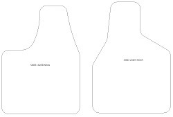 es. tapis MTM One - talonnette en moquette - bordure noir coton antiderapant