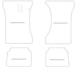 Tapis pour Alfa Romeo Giulia GT (pedale basse/au sol) 1963-1975 MTM One