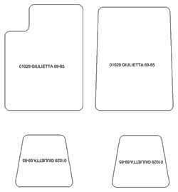 es. tapis conducteur MTM Plus - talonnette en caoutchouc - bordure rouge coton antiderapant