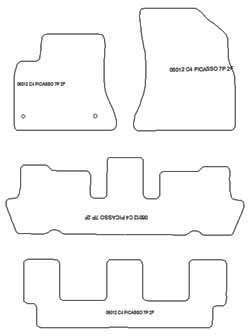 es. tapis conducteur MTM Plus - talonnette en caoutchouc - bordure rouge coton antiderapant