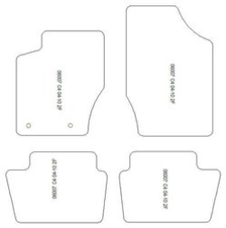 es. tapis conducteur MTM Plus - talonnette en caoutchouc - bordure rouge coton antiderapant