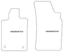 es. tapis conducteur MTM Plus - talonnette en caoutchouc - bordure rouge coton antiderapant