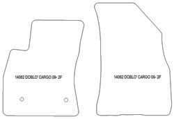 es. tapis conducteur MTM Plus - talonnette en caoutchouc - bordure rouge coton antiderapant