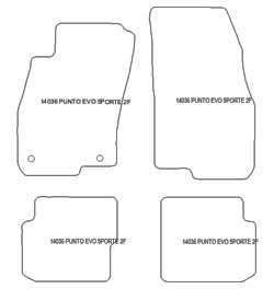 es. tapis conducteur MTM Plus - talonnette en caoutchouc - bordure rouge coton antiderapant