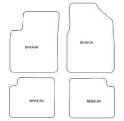 es. tapis conducteur MTM Plus - talonnette en caoutchouc - bordure rouge coton antiderapant