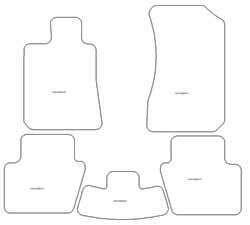 es. tapis conducteur MTM Plus - talonnette en caoutchouc - bordure rouge coton antiderapant