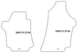 es. tapis conducteur MTM Plus - talonnette en caoutchouc - bordure rouge coton antiderapant