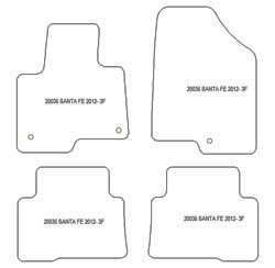 es. tapis conducteur MTM Plus - talonnette en caoutchouc - bordure rouge coton antiderapant