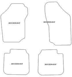 es. tapis conducteur MTM Plus - talonnette en caoutchouc - bordure rouge coton antiderapant