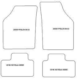 es. tapis conducteur MTM Plus - talonnette en caoutchouc - bordure rouge coton antiderapant