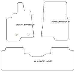 es. tapis conducteur MTM Plus - talonnette en caoutchouc - bordure rouge coton antiderapant