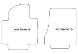 es. tapis conducteur MTM Plus - talonnette en caoutchouc - bordure rouge coton antiderapant
