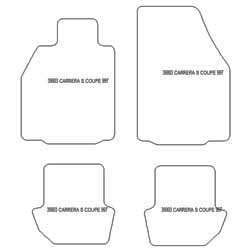 es. tapis conducteur MTM Plus - talonnette en caoutchouc - bordure rouge coton antiderapant