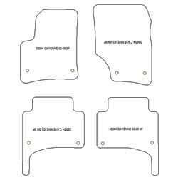 es. tapis conducteur MTM Plus - talonnette en caoutchouc - bordure rouge coton antiderapant