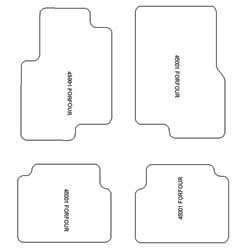 es. tapis conducteur MTM Plus - talonnette en caoutchouc - bordure rouge coton antiderapant