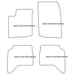 es. tapis conducteur MTM Plus - talonnette en caoutchouc - bordure rouge coton antiderapant