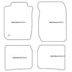 es. tapis conducteur MTM Plus - talonnette en caoutchouc - bordure rouge coton antiderapant