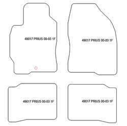 es. tapis conducteur MTM Plus - talonnette en caoutchouc - bordure rouge coton antiderapant