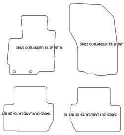 Tappetini per Mitsubishi Outlander III 09.2012-