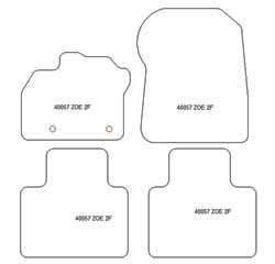 Tappetini per Renault Zoe 2013-05.2019 MTM Plus
