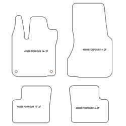 Tappetini per Smart Forfour II (anche EQ) 2014- MTM Plus
