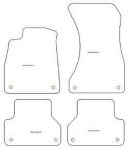 Tappetini per Audi A4 (B9) 11.2015-09.2019 MTM Plus