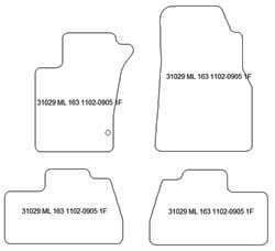 es. tapis conducteur MTM Plus - talonnette en caoutchouc - bordure rouge coton antiderapant