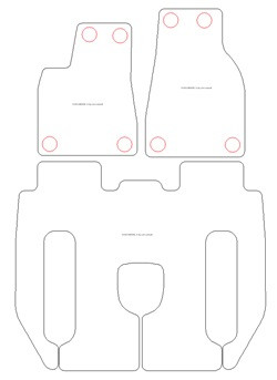 Tapis pour Tesla Model X 6 sieges (with central console) 2016- MTM Plus