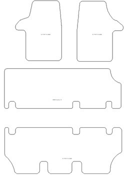 Tapis de sol pour Volkswagen T6 Transportesr multivan 2015-