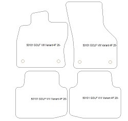 Tapis pour Volkswagen Golf 8 Variant (aussi Plug-in Hybrid) 11.2020- MTM Plus