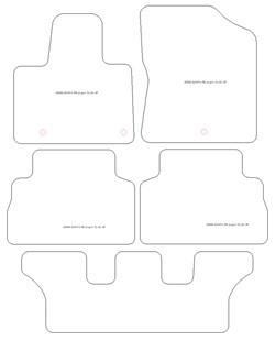 Tapis pour Hyundai Santa Fe 7 sieges Hybrid / Plug-in Hybrid 2021- MTM Plus