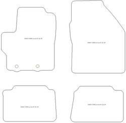 es. tapis MTM Plus - talonnette en moquette - bordure noir coton antiderapant