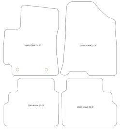 Tapis pour Hyundai Kona (aussi Hybrid) 08.2023- MTM Plus