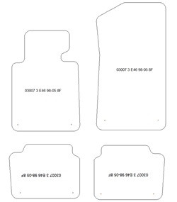 Tapis pour BMW Serie 3 (E46) Coupe 1998-08.2005 MTM Plus