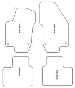 es. tapis de sol auto MTM Top - bordure noire similicuir - surpiqure blanche