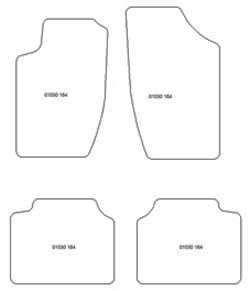 es. tapis de sol auto MTM Top - bordure noire similicuir - surpiqure blanche